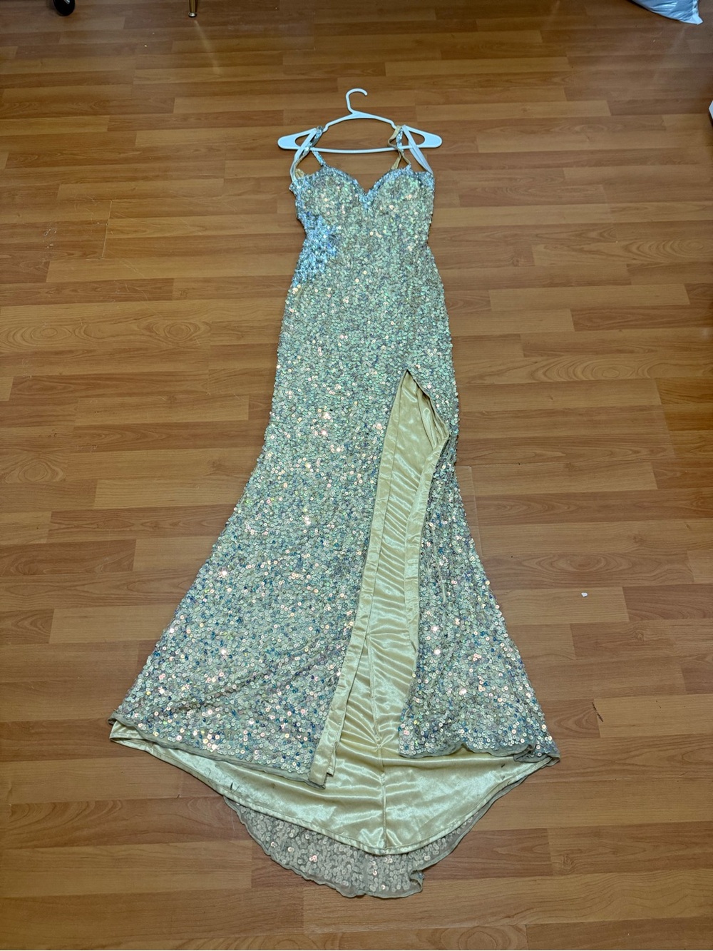 Primavera Couture Mint Sequin Mermaid Prom Dress